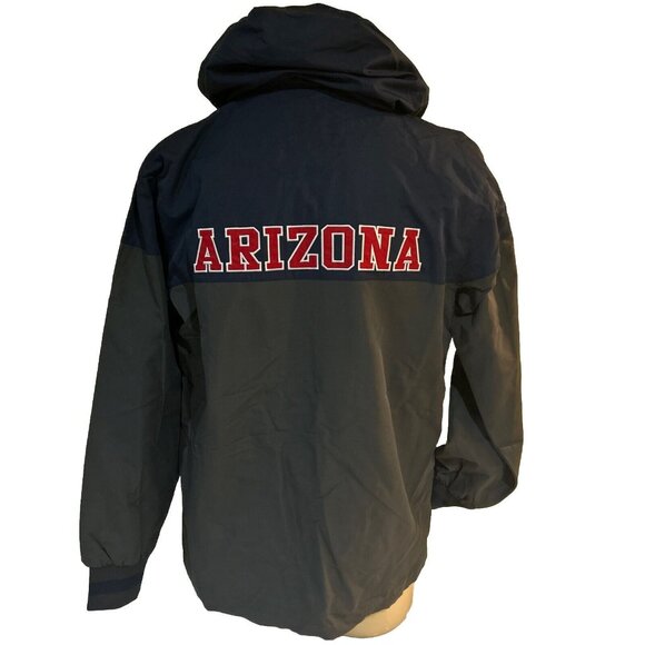 NEW Arizona Wildcats Colosseum Athletics Navy Windbreaker Pullover Jacket Mens L - Picture 6 of 7